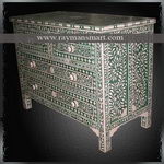 BNAL-102 A PREETY BONE INLAID CHEST OF DRAWER