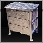 WMAL-001 A BEAUTIFUL WHITE METAL CHEST OF DRAWERS