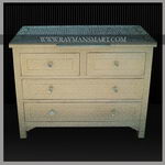 WMAL-041 A BEAUTIFUL WHITE METAL CHEST OF 4 DRAWER