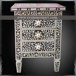 BNAL-077 A ATTRACTIVE BONE INLAID BED SIDE CHEST