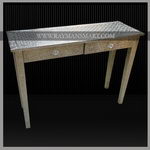 WMTB-069 A PREETY WHITE METAL CONSOLE TABLE