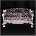 SLLN-020 A SILVER CARVED LOUNGER