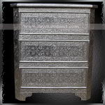WMAL-022 A SMART WHITE METAL CHEST OF 3 DRAWERS